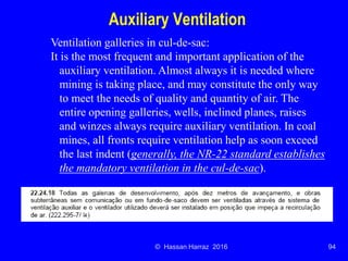 Ventilation of underground mine