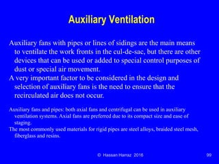 Ventilation of underground mine