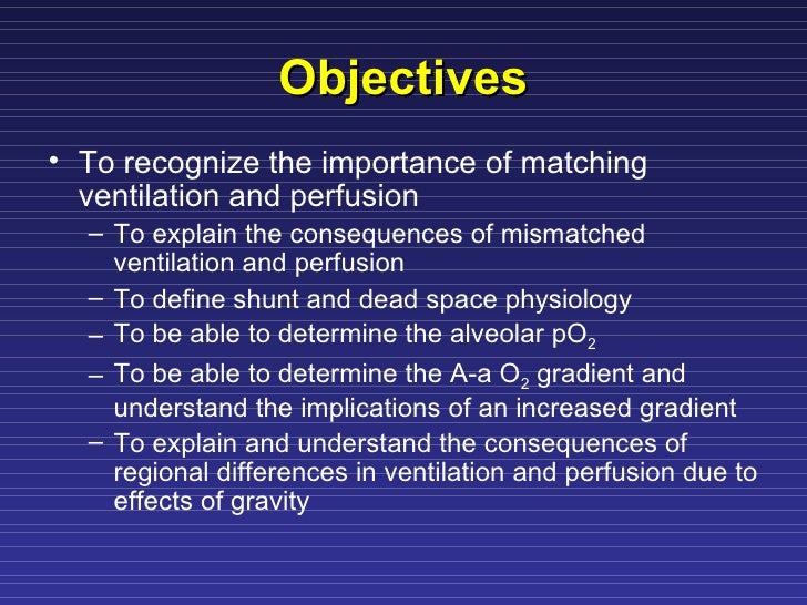 Ventilation Perfusion Matching