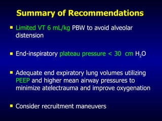 Ventilation strategies in ards rachmale | PPT