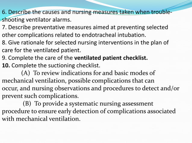 Ventilator And Nursing Pptx Lung And Respiratory Health Diseases