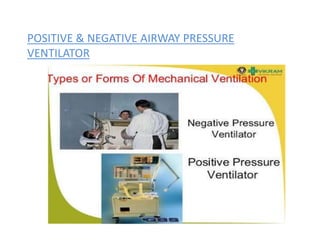 POSITIVE & NEGATIVE AIRWAY PRESSURE
VENTILATOR
 
