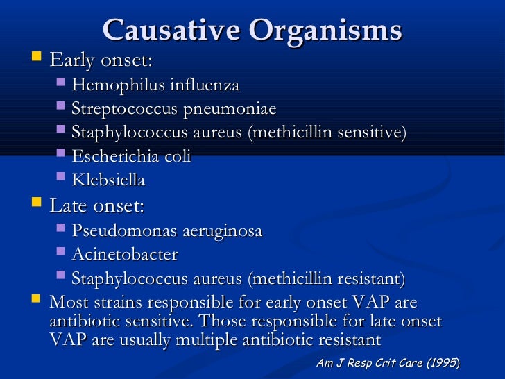Ventilator associated pneumonia