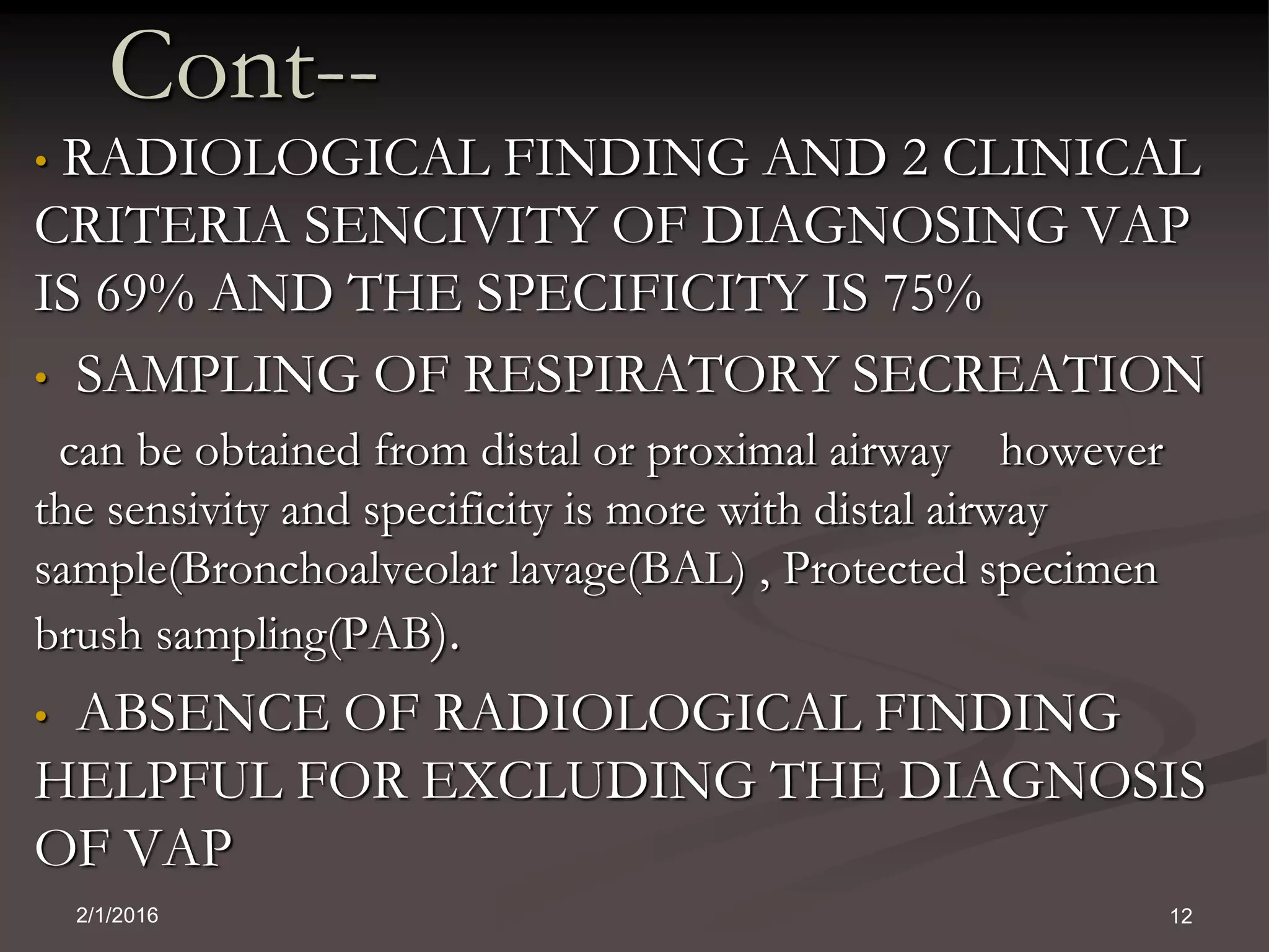 Ventilator associated pneumonia VAP | PPTX