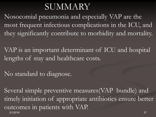 Ventilator associated pneumonia VAP