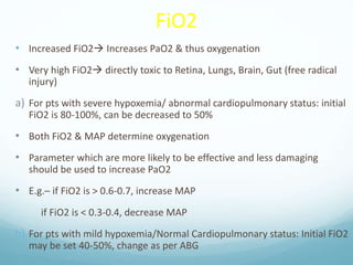 Fio2 Bleed In Ventilator for surgeons - Dr Apoorv Shastri | PPTX