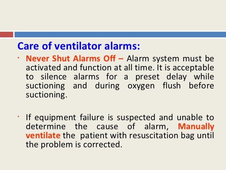 mechanical ventilators