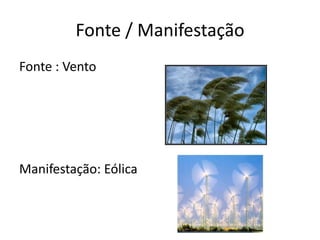 Tem um menor impacto ambiental.Energias Renováveis: Quais as manifestações?Energia Solar;