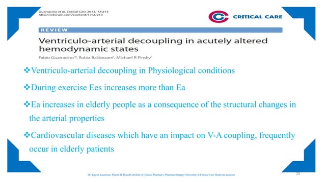 Ventriculo arterial coupling | PPT