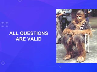 ALL QUESTIONS
ARE VALID
 