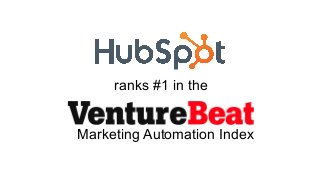 Marketing Automation Index
ranks #1 in the
 