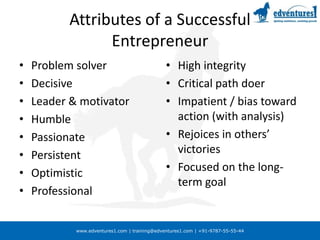 Entrepreneurship…Entrepreneurship is a lifestyle choiceBalance your risk & returnSeize opportunitiesLife’s short, have fun