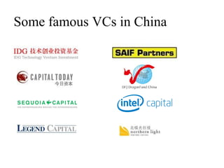 Some famous VCs in China 