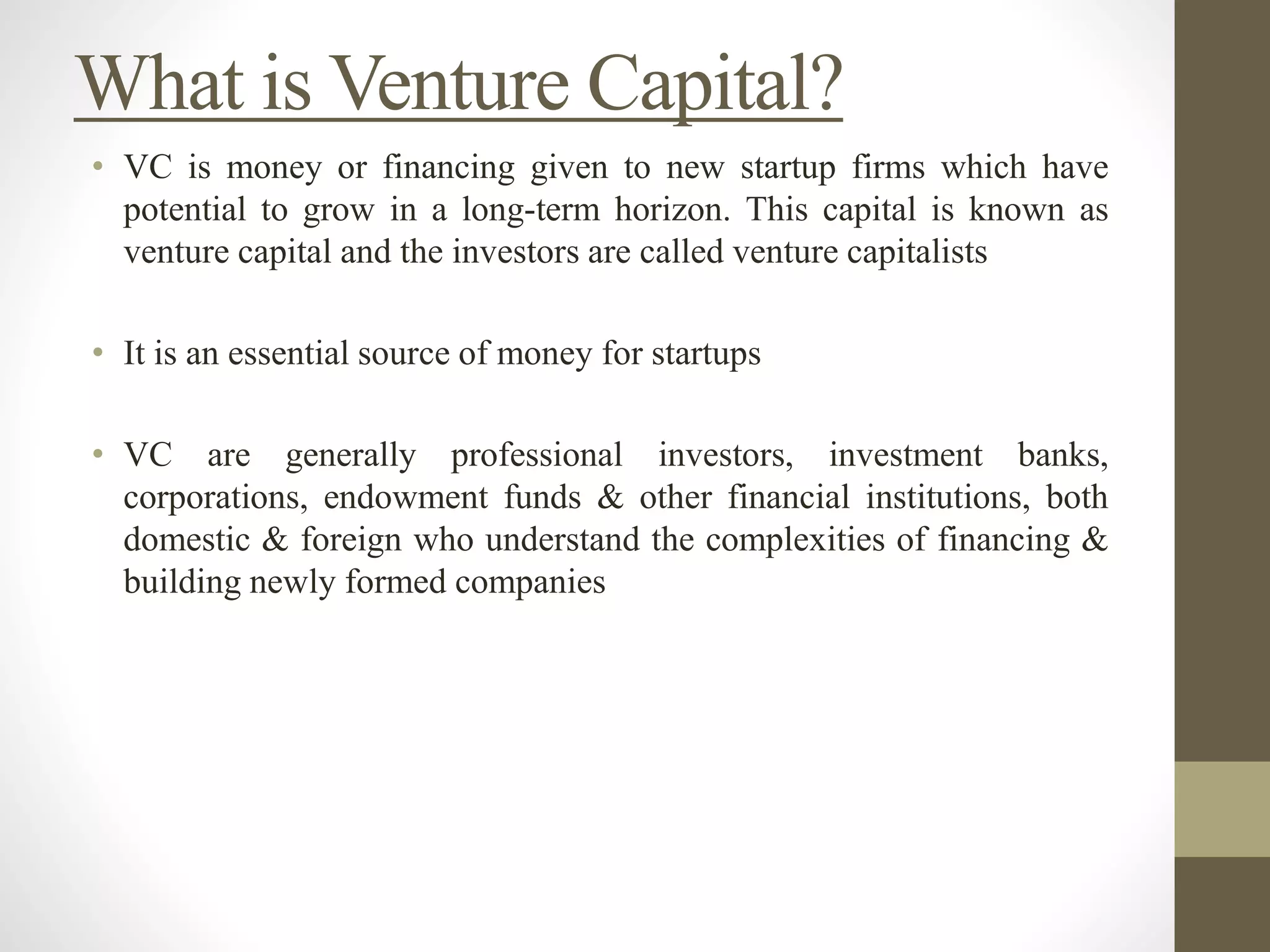Venture Capital and Private Equity | PPTX