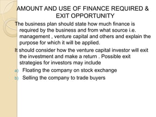 EXECUTIVE SUMMARYIt is the most important aspect of a business plan asSummarizes the business plan