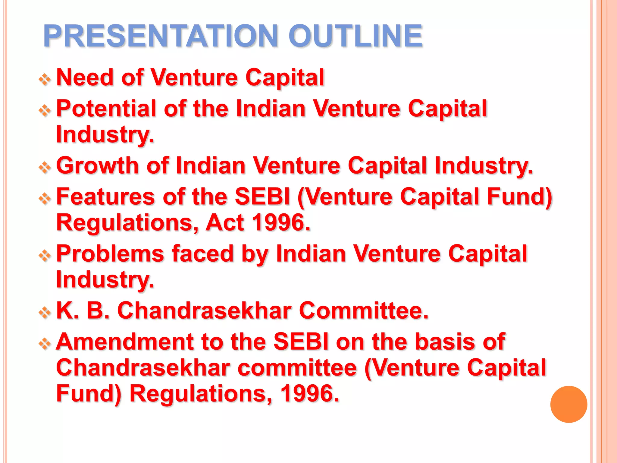Venture capital in india | PPTX