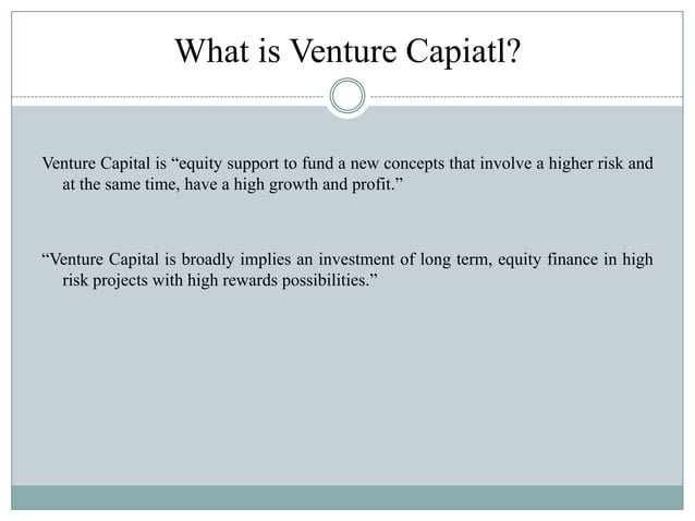 Venture capital ppt | PDF