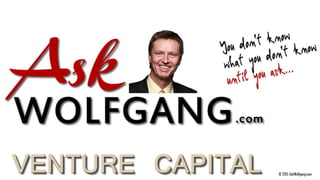 Venture Capital 101 in Simple Terms by Wolfgang Kovacek - Ask Wolfgang