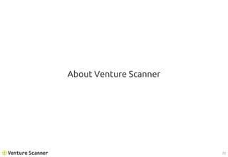 About Venture Scanner
21
 