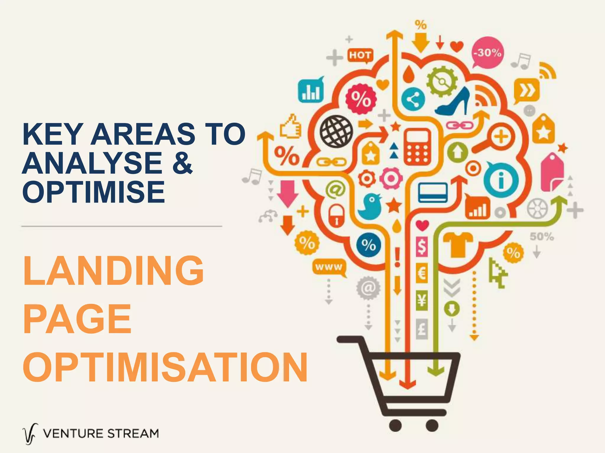 LANDING
PAGE
OPTIMISATION
KEY AREAS TO
ANALYSE &
OPTIMISE
 