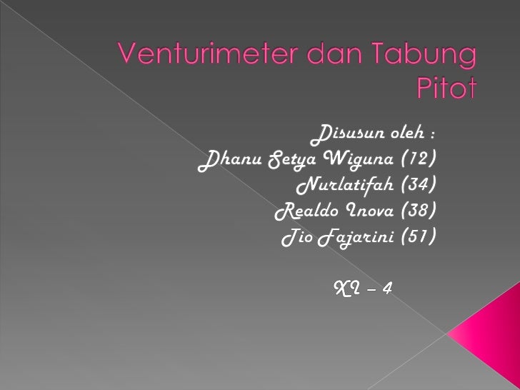 Venturimeter Dan Tabung Pitot