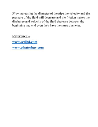 Pressure and velocity distribution along venture tube | PDF