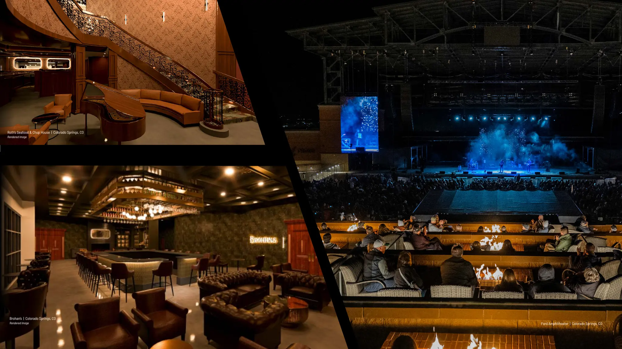 18
VENU | COMPANY OVERVIEW
Roth’s Seafood & Chop House | Colorado Springs, CO
Rendered Image
Brohan’s | Colorado Springs, CO
Rendered Image Ford Amphitheater | Colorado Springs, CO
 