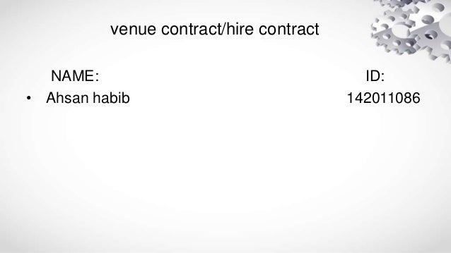 venue contract