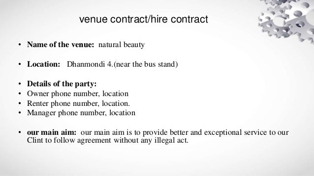 venue contract