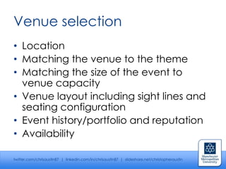 Venue management - Event Perspectives Series | PPTX