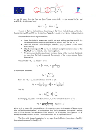 Lea Angles Rvt Venus transit-a1-earth-sun-distance-final | PDF