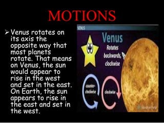 Venus Rotation Axis Planet Venus, the Veiled and Hottest Planet | PPTX