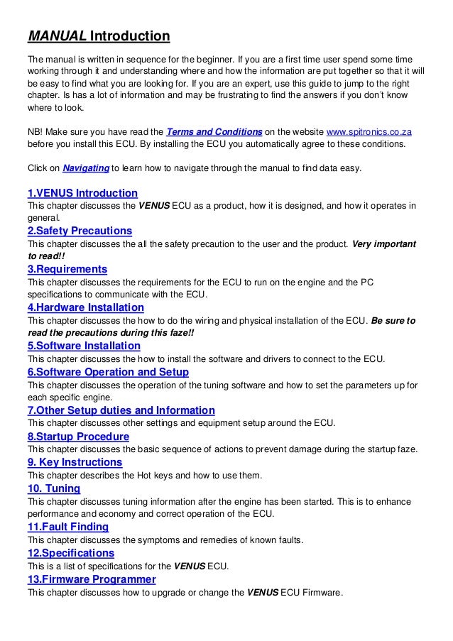 Venus ecu user manual ver2.2.4.0 Venus ecu user manual ver2.2.4.0