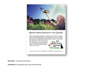 Description: Full page advertisement

Contribution: Conceptualization, Copywriting & Design
 