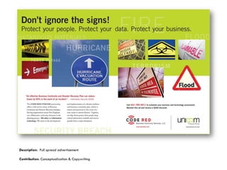 Description: Full spread advertisement

Contribution: Conceptualization & Copywriting
 