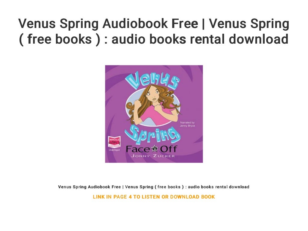 Venus Spring Audiobook Free Venus Spring ( free books ) audio books