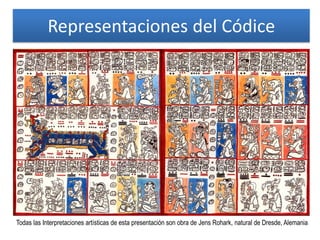 Representaciones del Códice
Todas las Interpretaciones artísticas de esta presentación son obra de Jens Rohark, natural de Dresde, Alemania
 