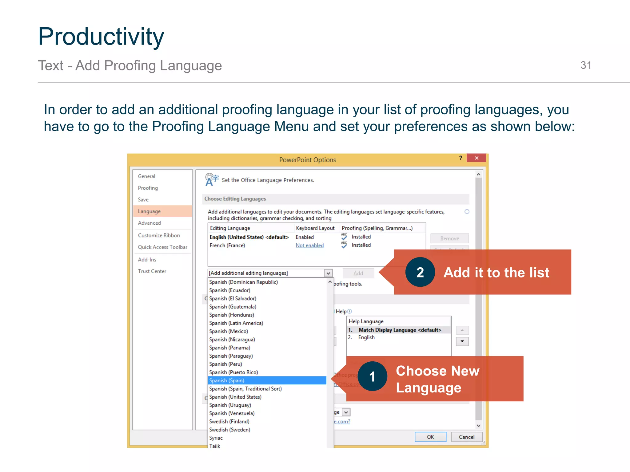 SlideProof Unify Shapes modifies shapes of the same type to look similar. For example it unifies
rounded corners of rectangles, angles of process chains, ration of arrows and more.
Productivity
Align - Unify Shapes 31
Unify Shapes
 
