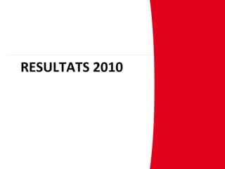 RESULTATS 2010
 