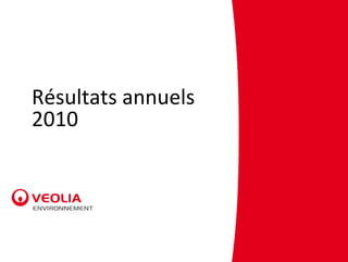 Résultats annuels
2010 
 