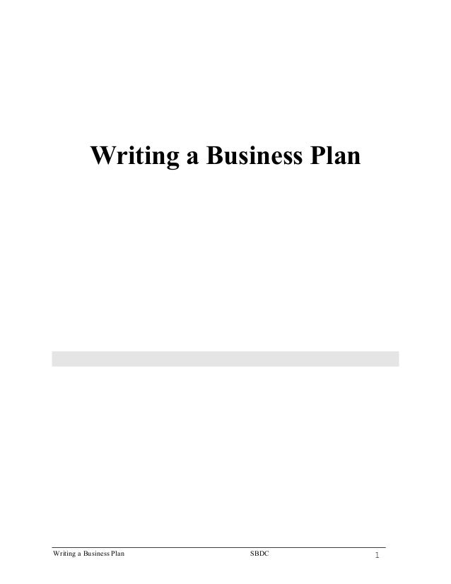 writing a business plan canada