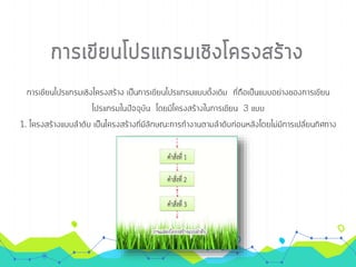 การเขียนโปรเ๶กรมภาษา