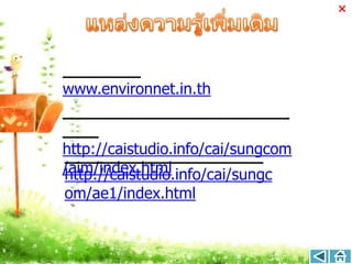 




www.environnet.in.th


http://caistudio.info/cai/sungcom
/aim/index.html
http://caistudio.info/cai/sungc
om/ae1/index.html
 