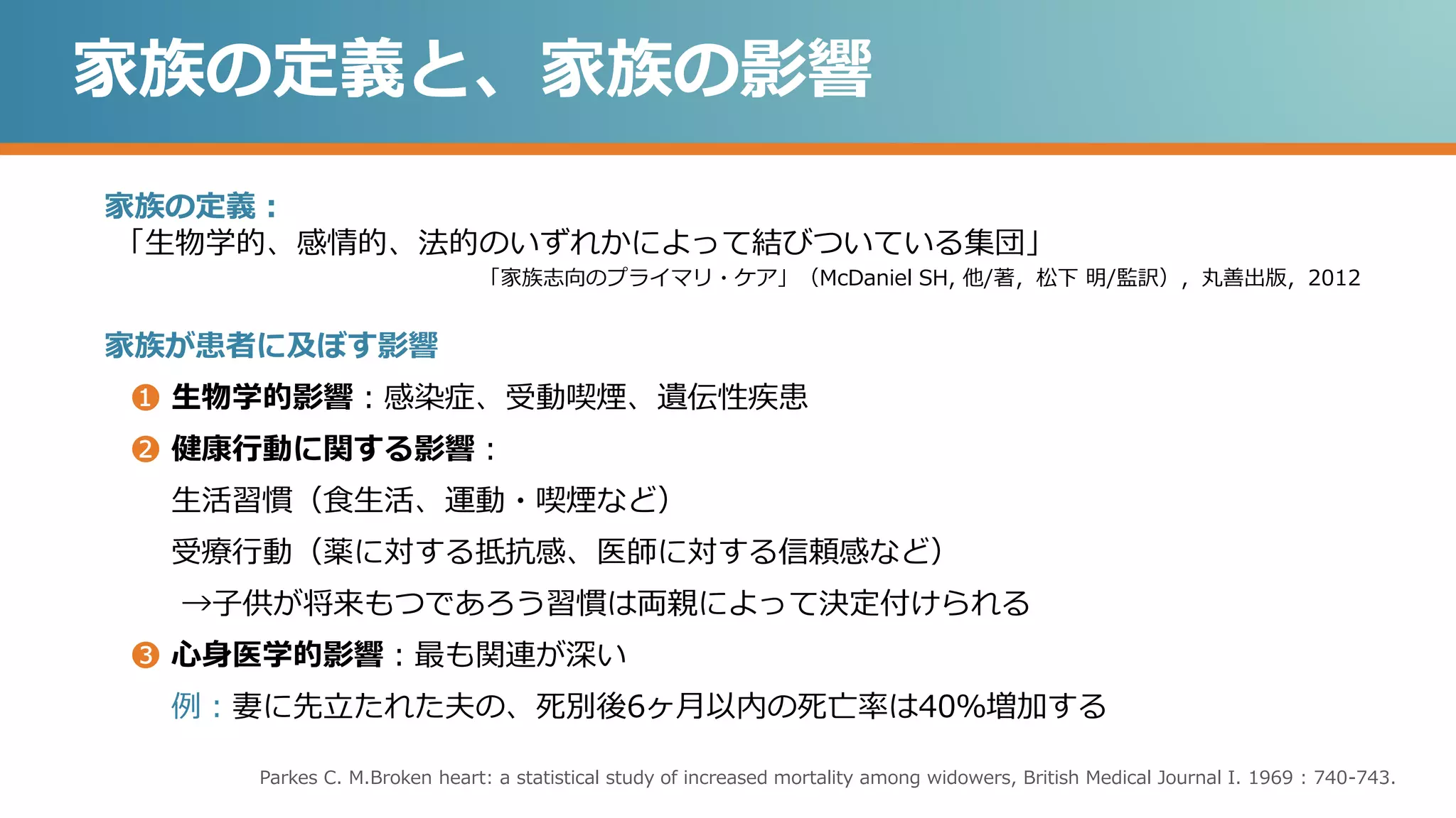 家族志向のプライマリ・ケア