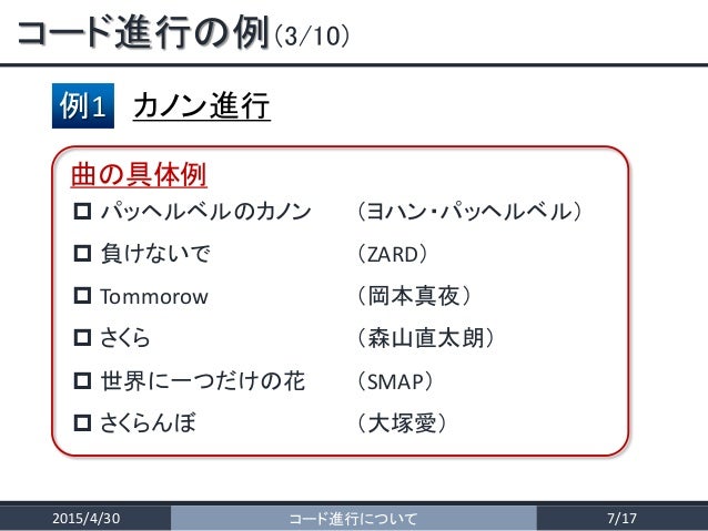 コード進行について