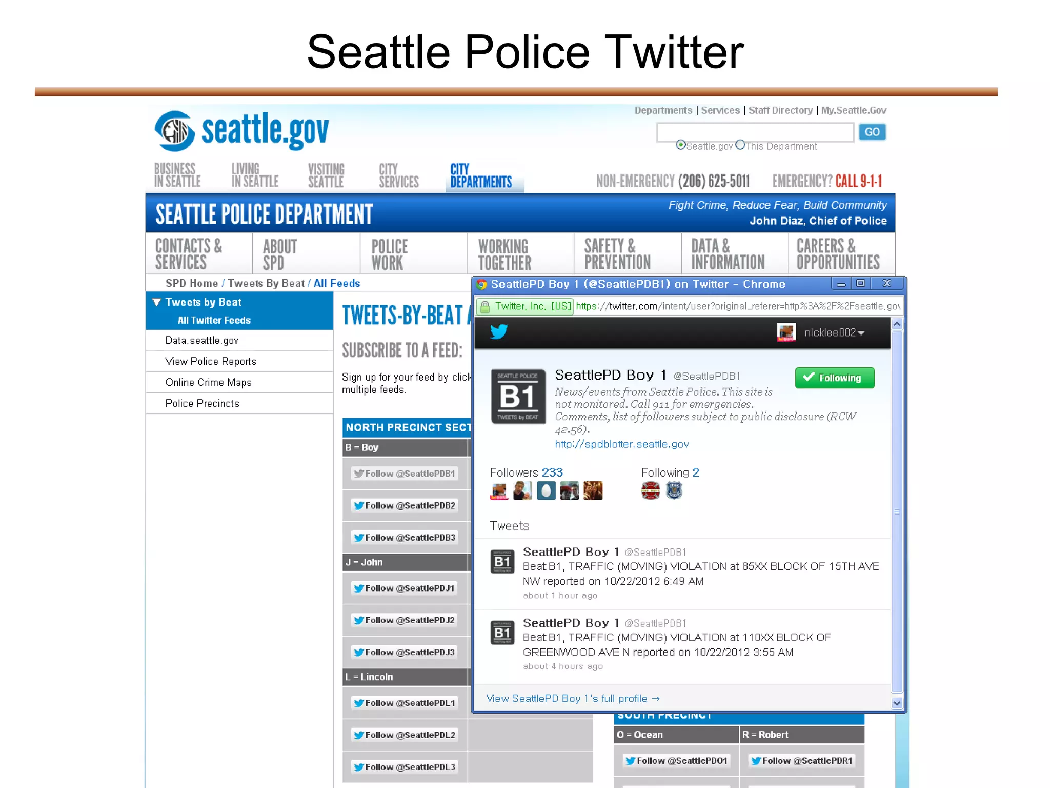Seattle Police Twitter
 