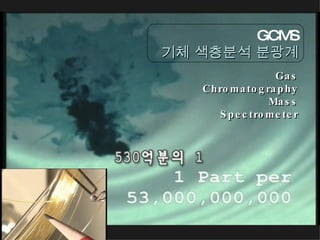 GCMS 기체 색층분석 분광계 Gas Chromatography Mass Spectrometer 