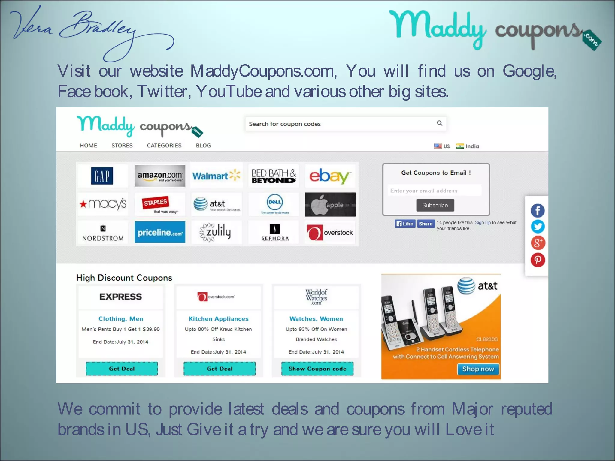 Save your money with all your purchase on Vera Bradley using Vera ...
