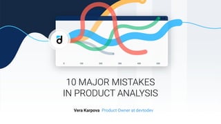 10 MAJOR MISTAKES
IN PRODUCT ANALYSIS
Vera Karpova Product Owner at devtodev
 