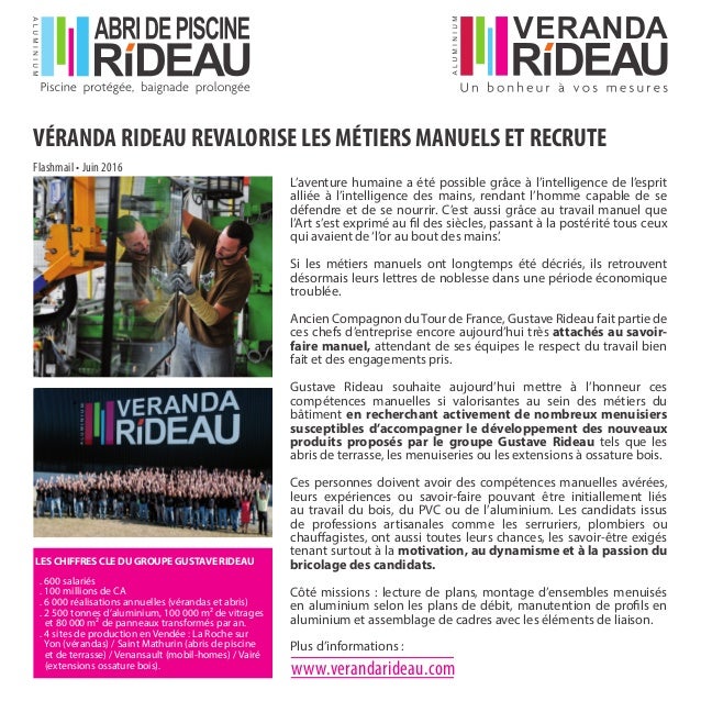 Communiqué de presse Juin 2016 - Veranda Rideau Communiqué de presse Juin 2016 - Veranda Rideau